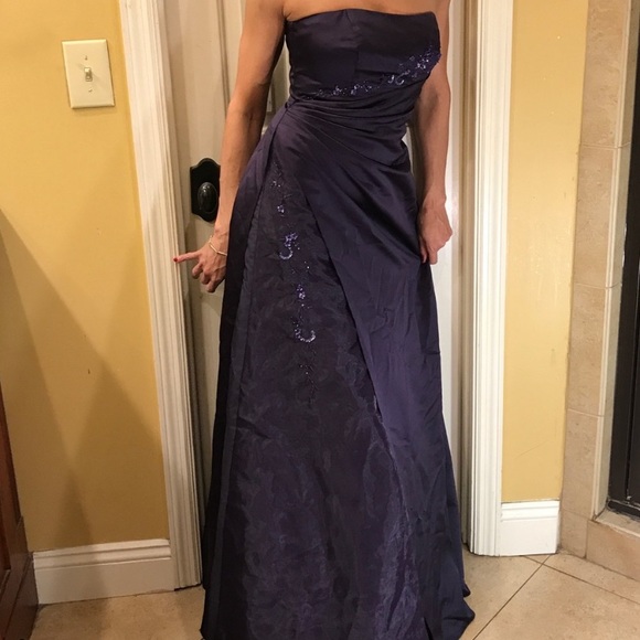 David’s Bridal NWT strapless maxi dress Size 2 - Picture 2 of 7